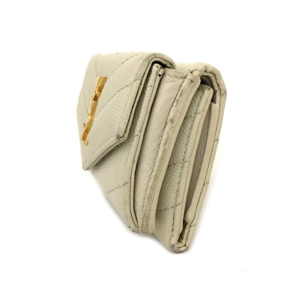 0404188 Saint Laurent Cassandra Leather Mini Trifold Wallet - Picture 3 of 8